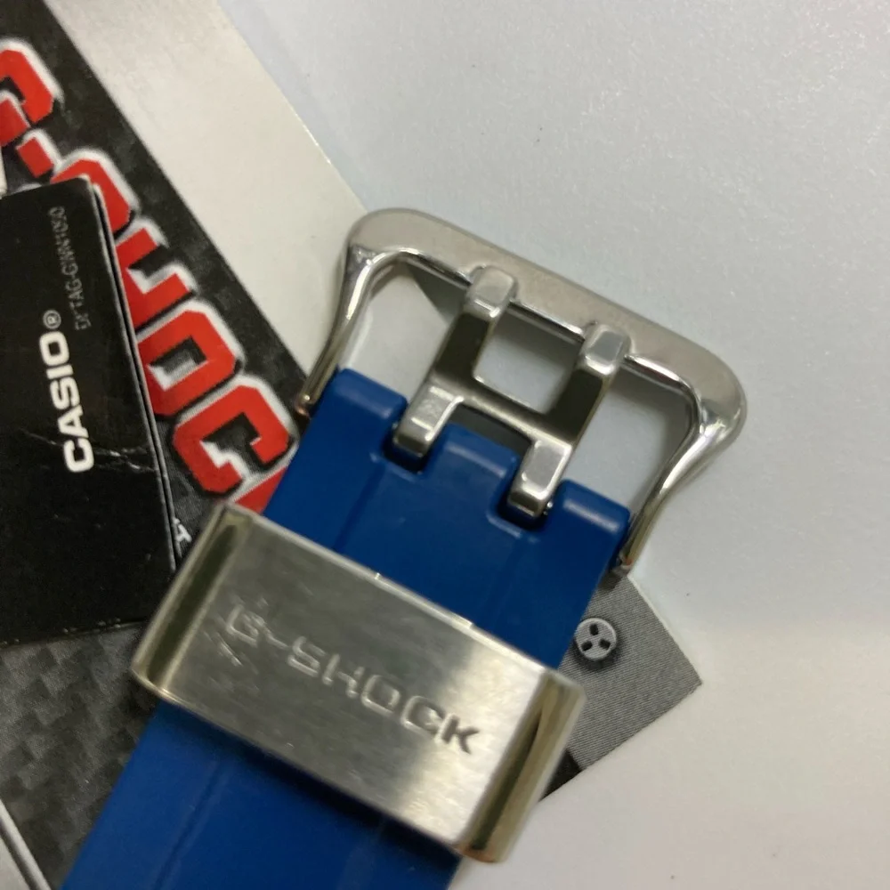 Casio Gshock GWN1000, blue, solar, multiband 6, box, tin, papers, Gulfmaster